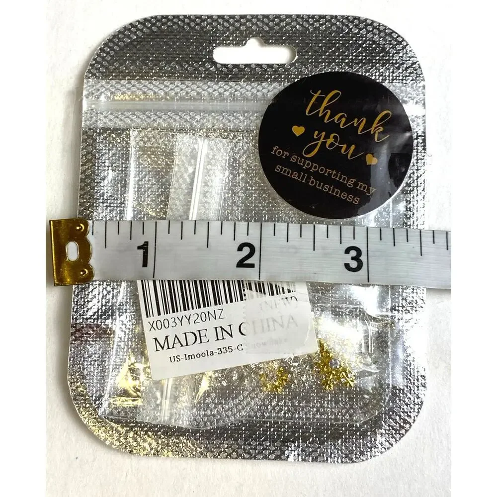 Women's Silver and Gold Toned Snowflake Nail 3D Art